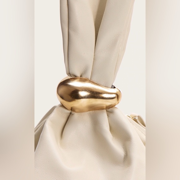 BILLINI LUCIA HANDLE BAG Knot Clutch Purse Vegan Leather Cream Handbag; NWOT - Picture 14 of 15